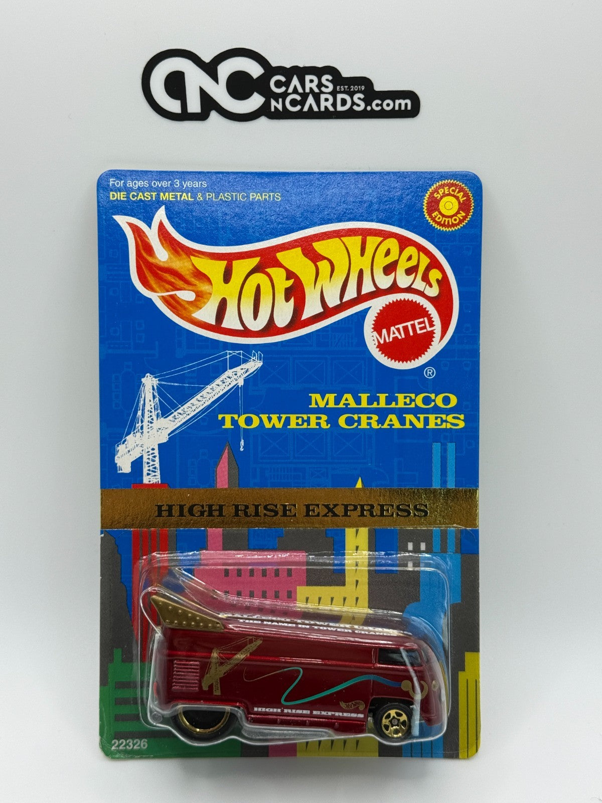 1999 Hot Wheels Malleco Tower Cranes High Rise Express Volkswagen Drag Bus