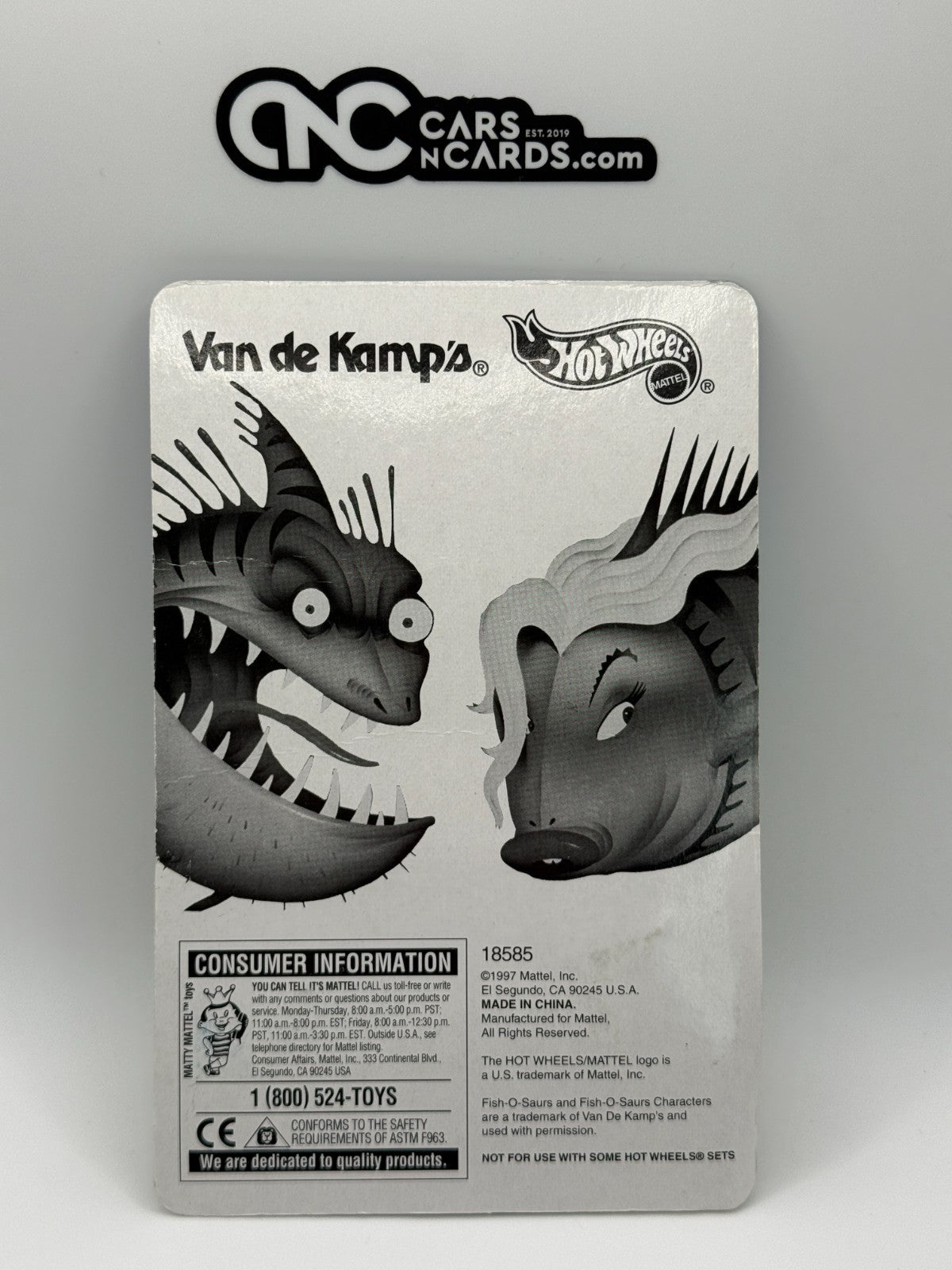 1997 Hot Wheels Van De Kamps Fish-O-Saurs Volkswagen Drag Bus (Card Crease)