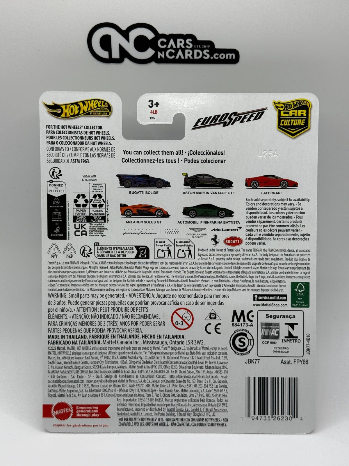 2025 Hot Wheels Premium Car Culture HW EuroSpeed Automobili Pininfarina Battista