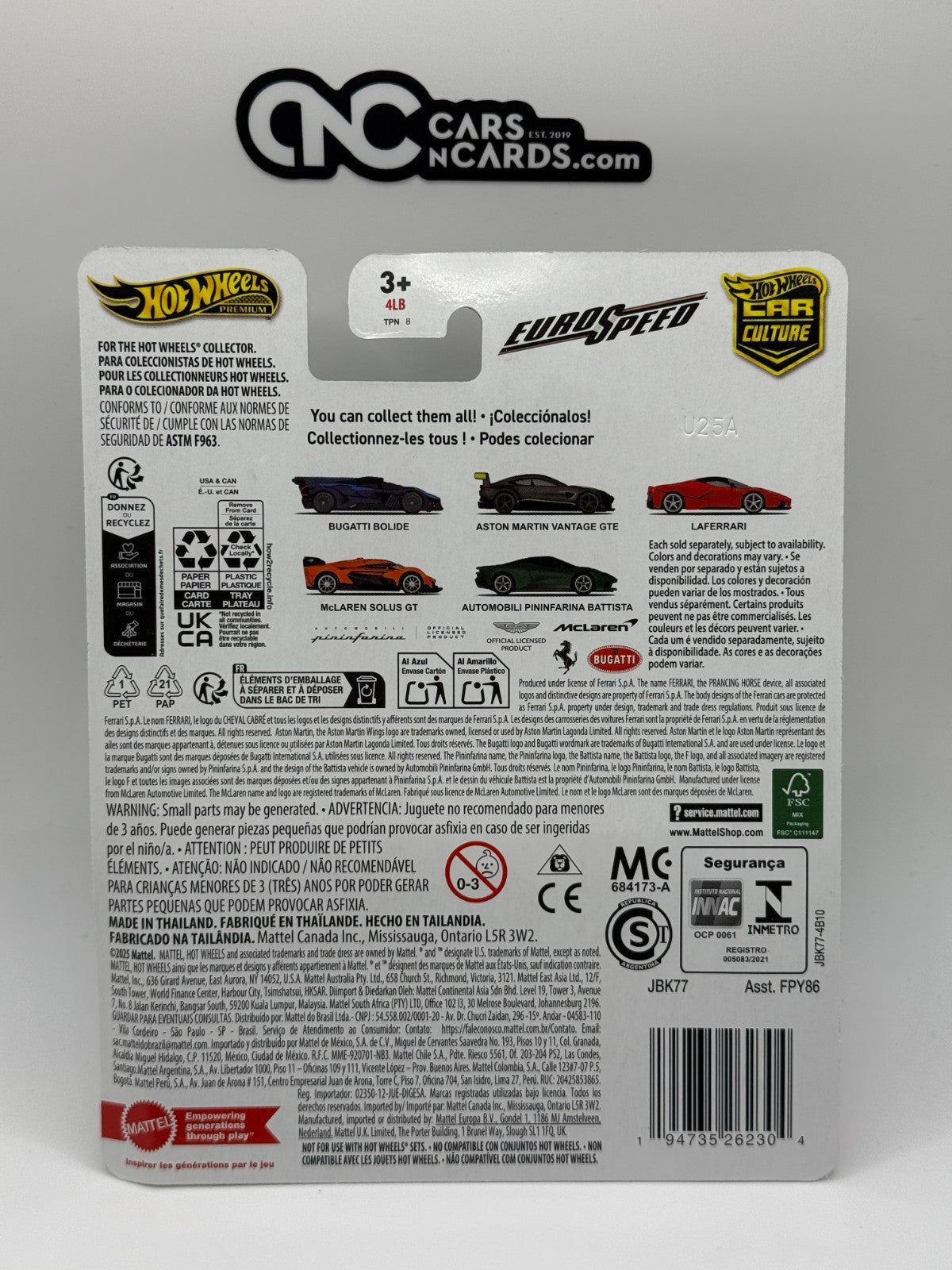 2025 Hot Wheels Premium Car Culture EuroSpeed Pininfarina Battista (Card Damage)