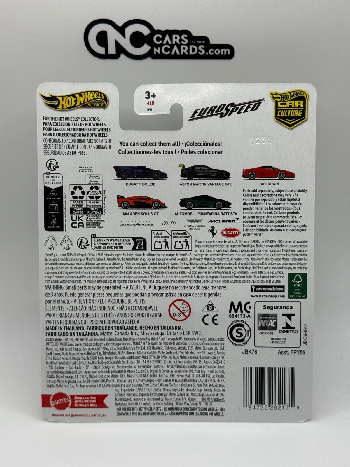 2025 Hot Wheels Premium Car Culture EuroSpeed Aston Martin Vantage (Card Damage)