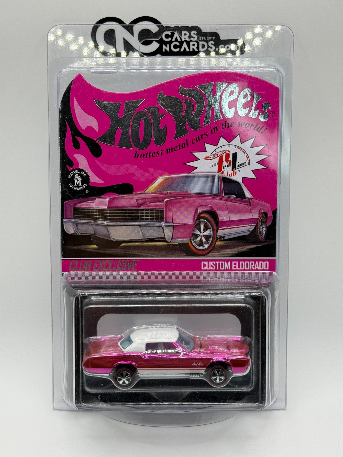 2021 Hot Wheels RLC Pink Custom Cadillac Eldorado With Protector