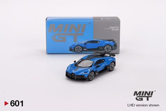 Mini GT Bugatti Divo Blu Bugatti 601 Open Box