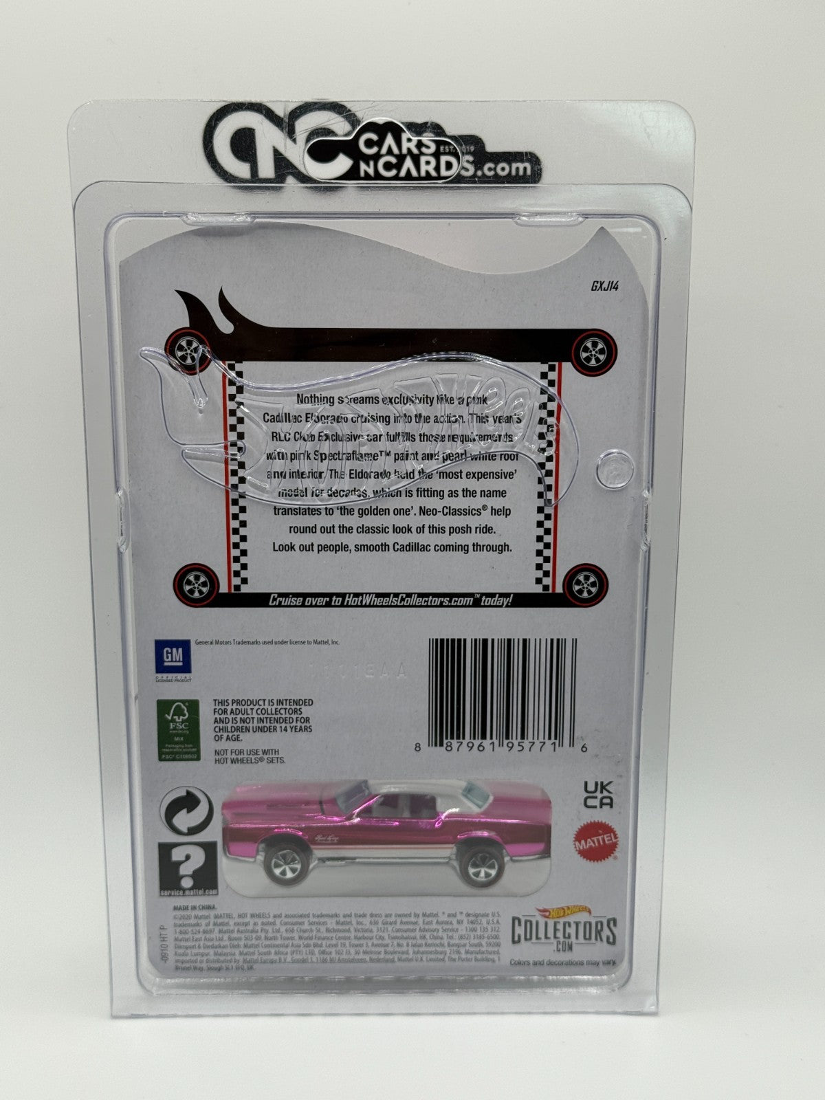 2021 Hot Wheels RLC Pink Custom Cadillac Eldorado With Protector