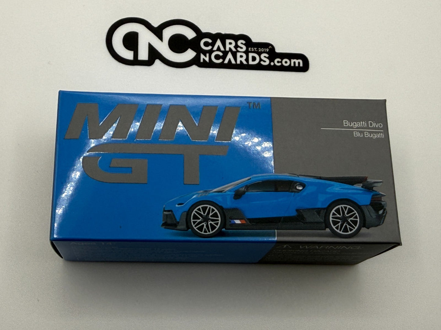 Mini GT Bugatti Divo Blu Bugatti 601 Open Box