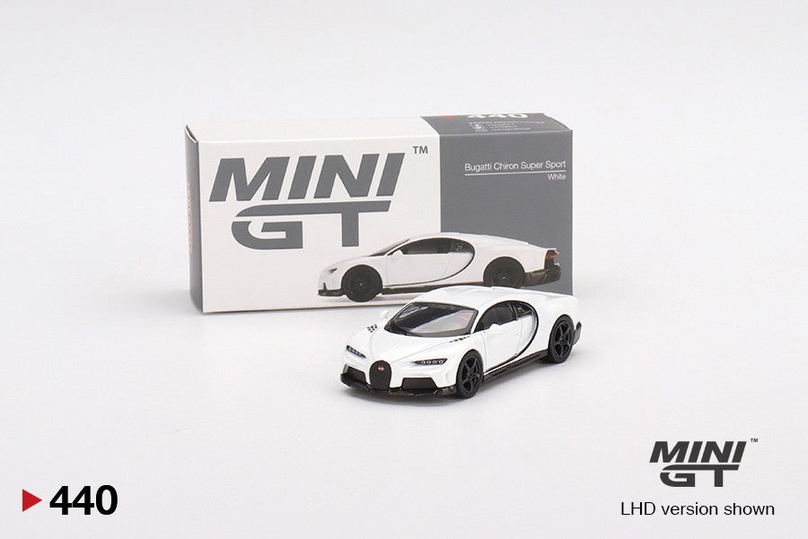 Mini GT Bugatti Chiron Super Sport White 440 Open Box