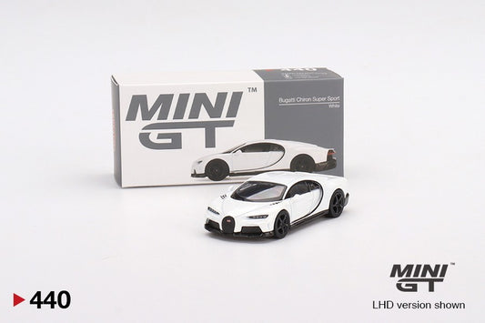 Mini GT Bugatti Chiron Super Sport White 440 Open Box