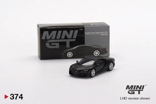 Mini GT Bugatti Chiron Super Sport 300+ Matte Black 374 Open Box