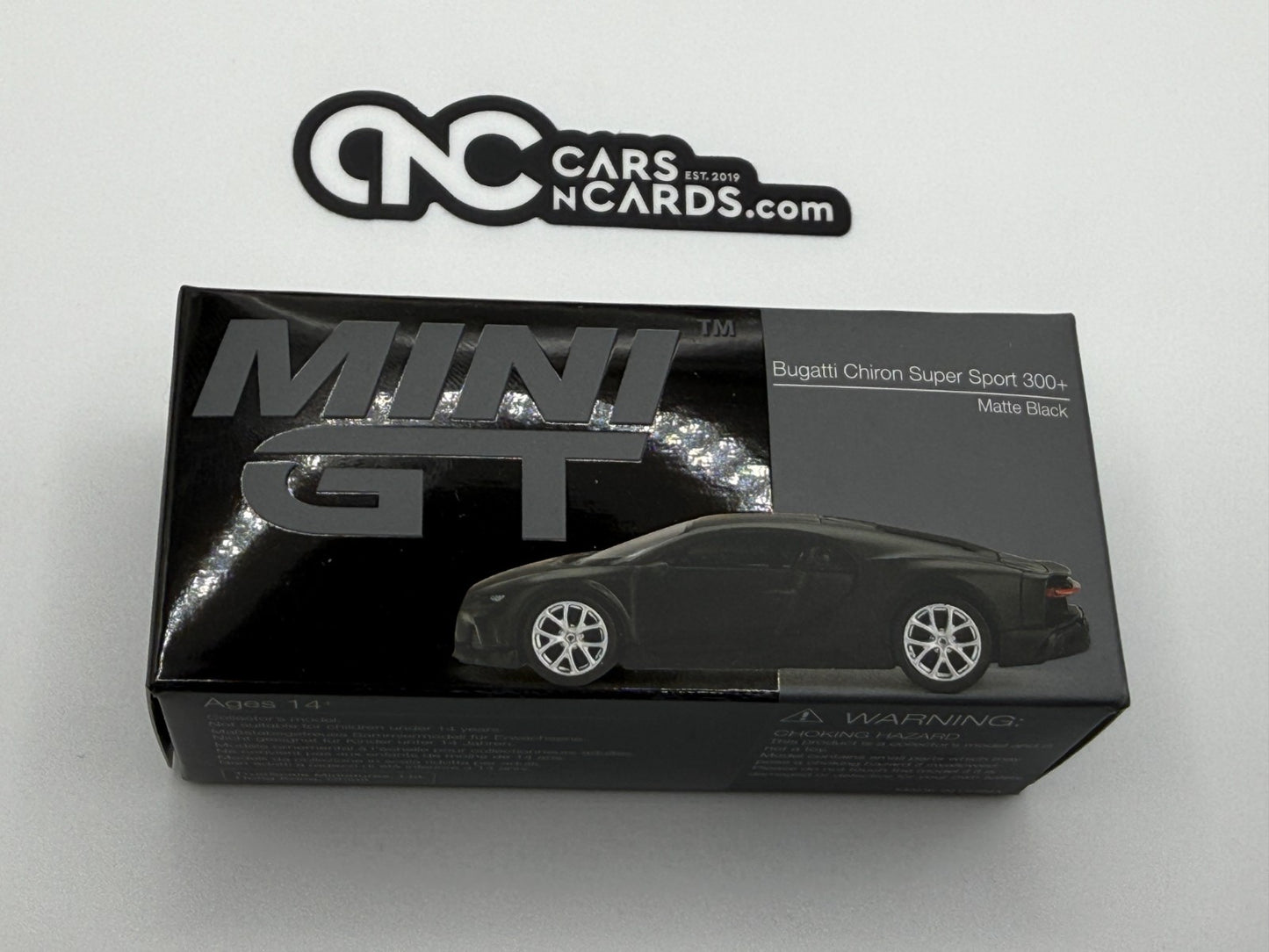 Mini GT Bugatti Chiron Super Sport 300+ Matte Black 374 Open Box