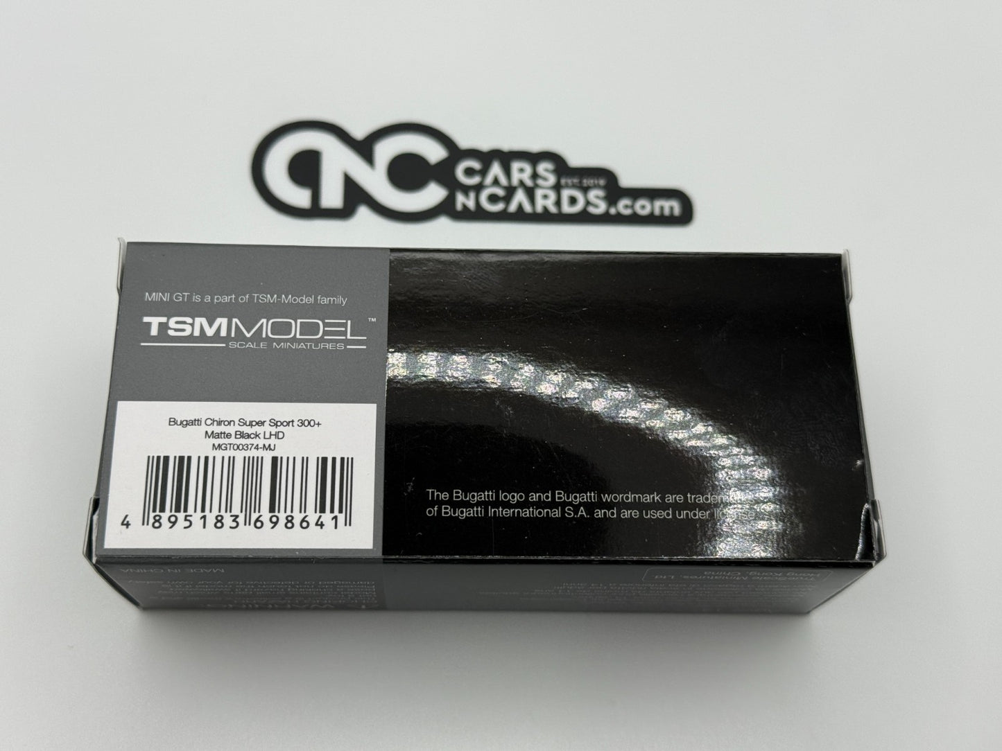 Mini GT Bugatti Chiron Super Sport 300+ Matte Black 374 Open Box