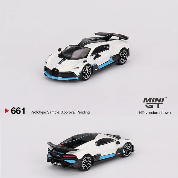 Mini GT Bugatti Divo White 661 Open Box