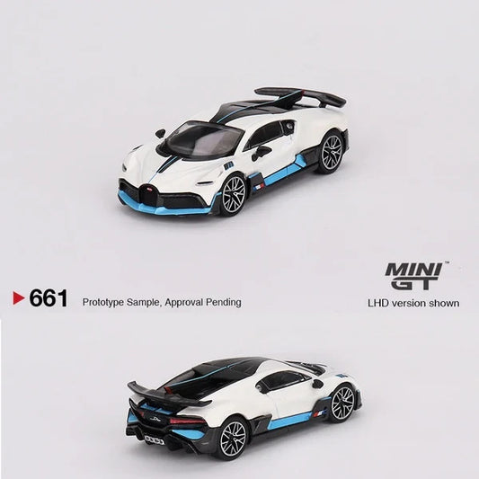 Mini GT Bugatti Divo White 661 Open Box