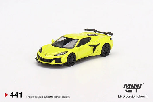 Mini GT Chevrolet Corvette Z06 Accelerate Yellow 441 Open Box
