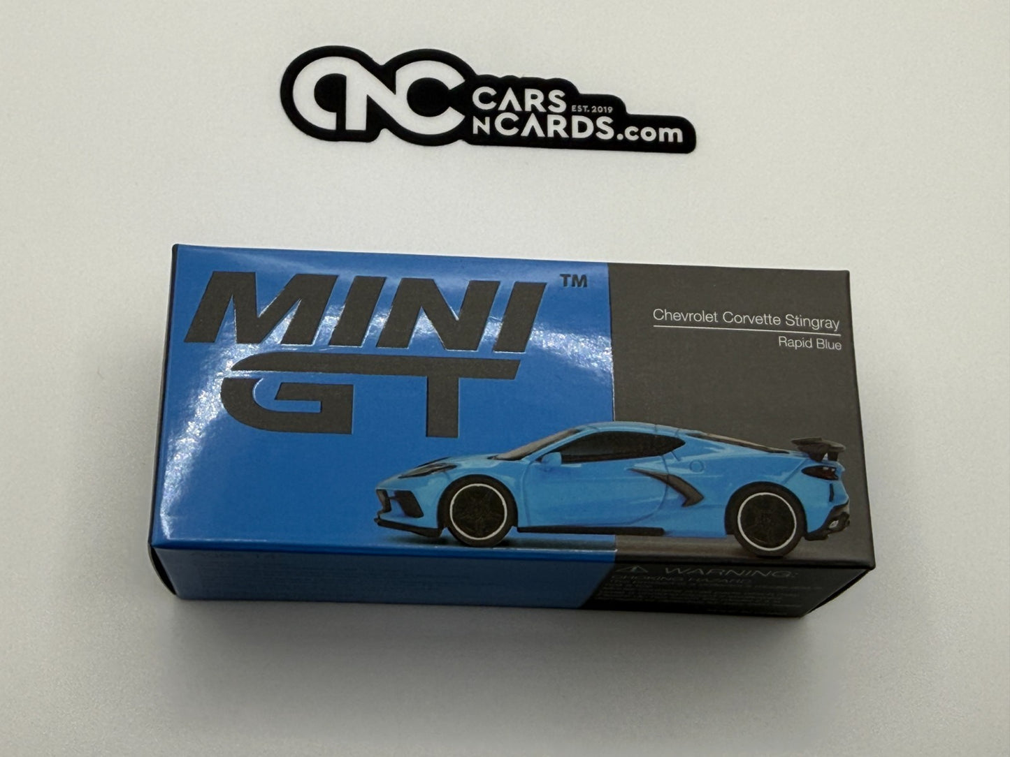 Mini GT Chevrolet Corvette Stingray Rapid Blue 251 Open Box