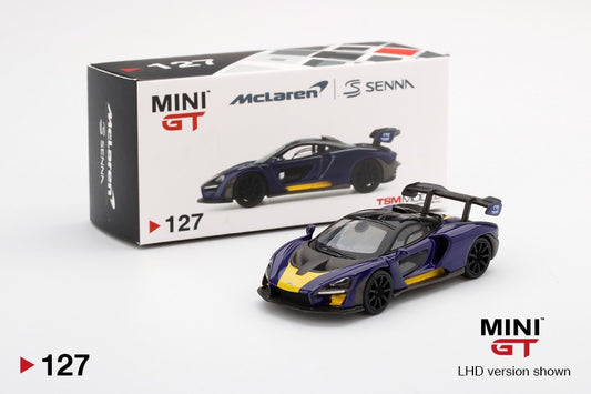 MINI GT McLaren Senna #127 Purple/Yellow Open Box