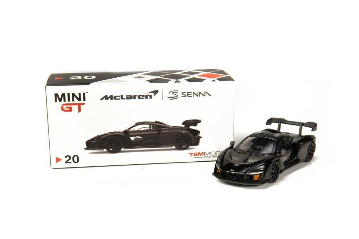 MINI GT McLaren Senna Onyx Black #20 Open Box