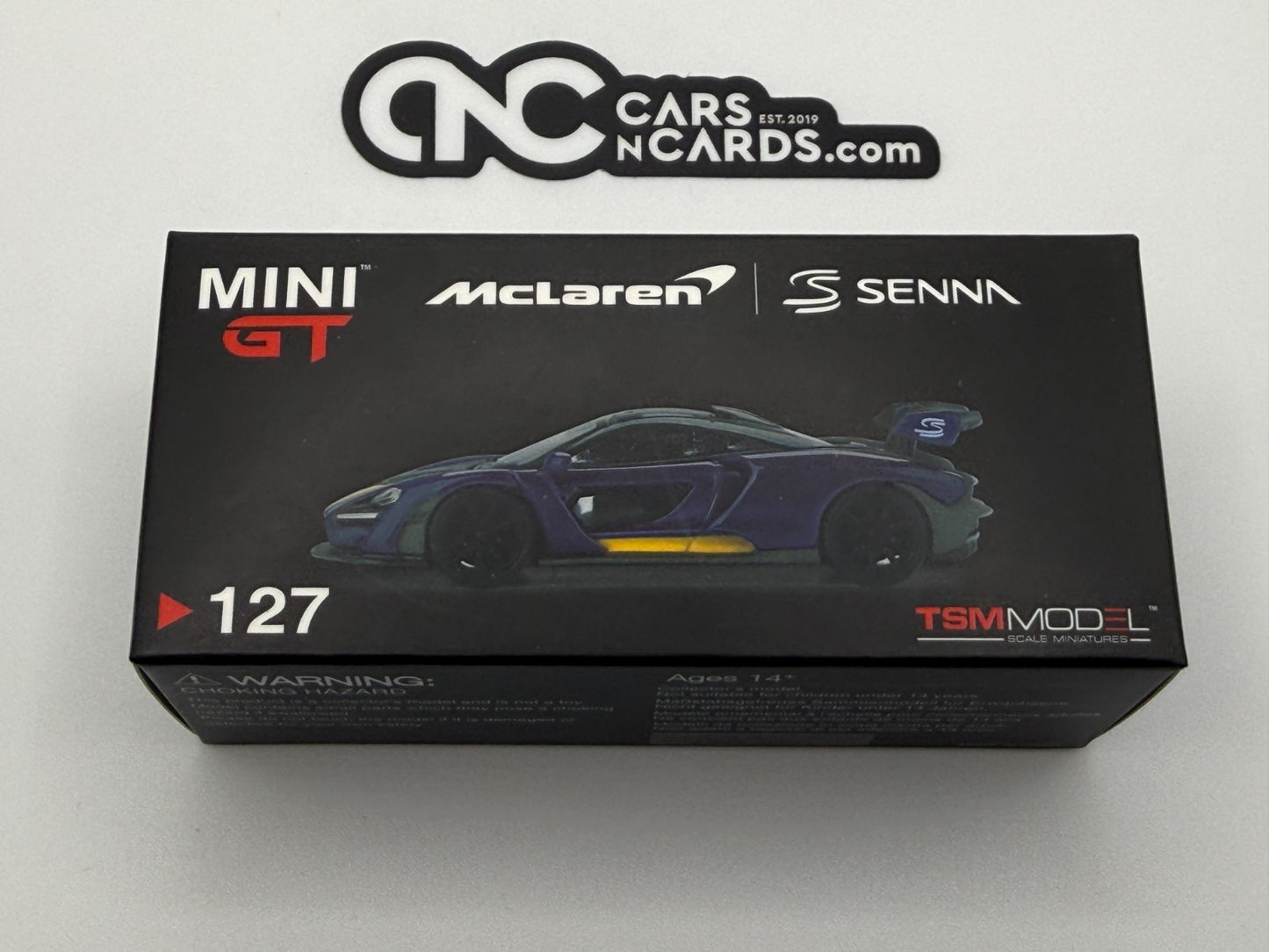 MINI GT McLaren Senna #127 Purple/Yellow Open Box