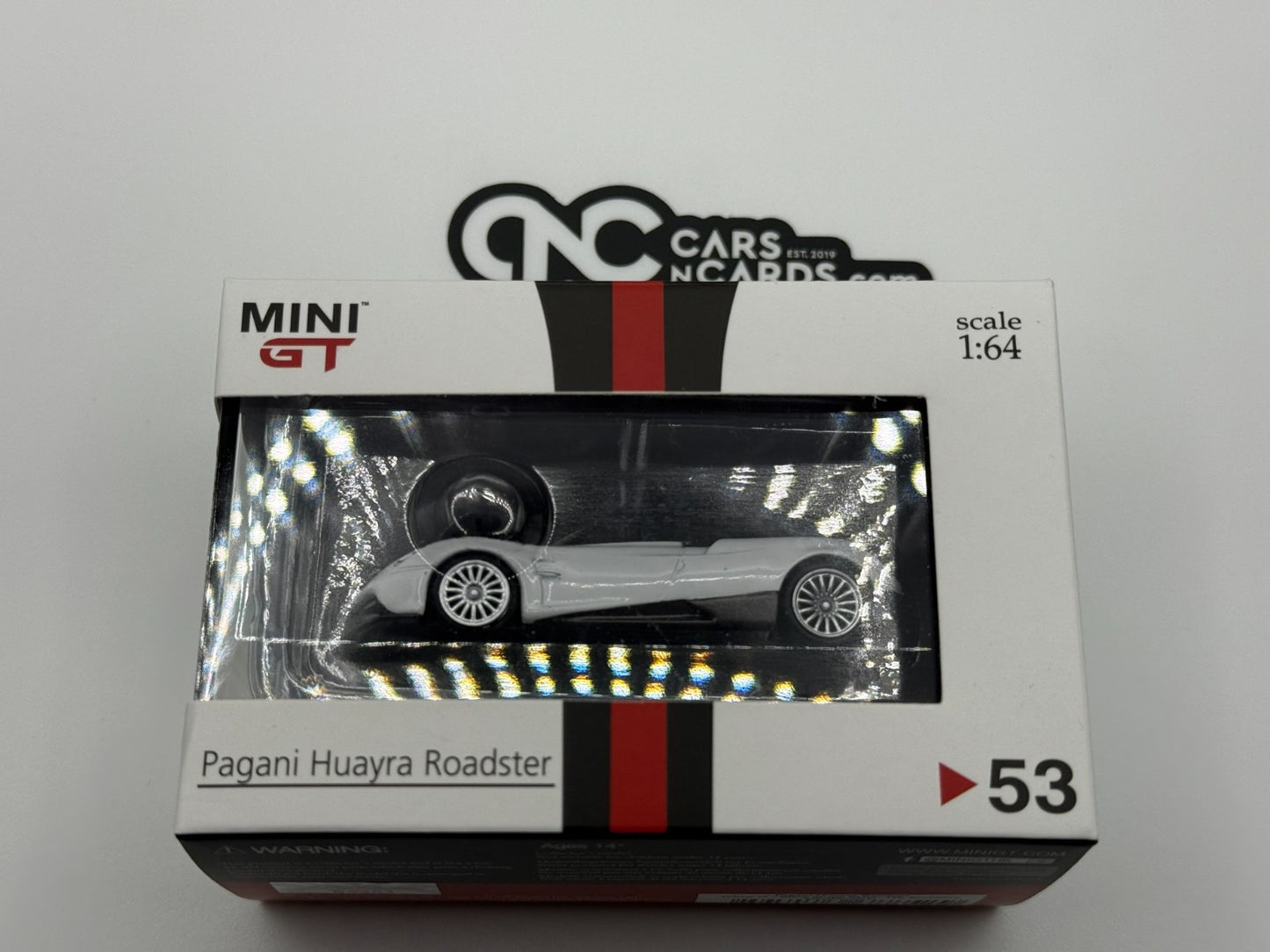 MINI GT Pagani Huayra Roadster White #53 Open Box