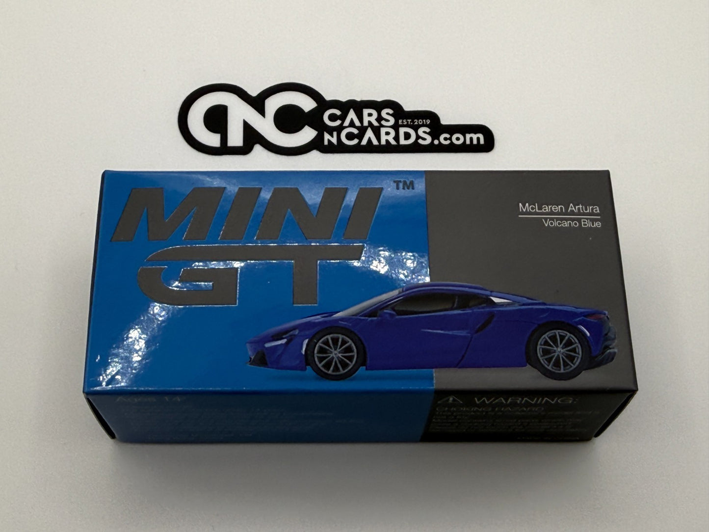 MINI GT McLaren Artura Volcano Blue #430 Open Box