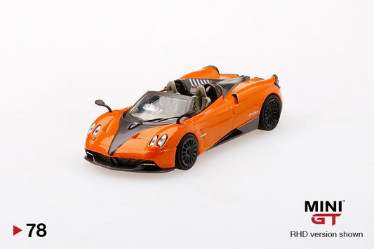 MINI GT Pagani Huayra Roadster Arancio Saint Tropez #78 Open Box