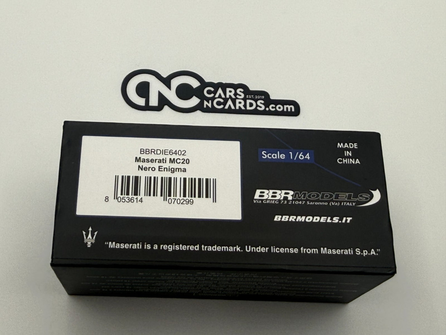 BBR Models Maserati MC20 Nero Enigma BBRDIE6402 Open Box