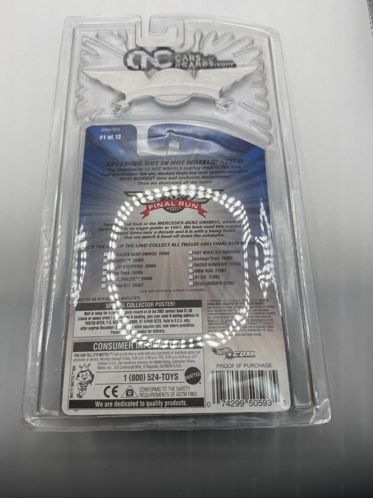 2001 Hot Wheels Final Run Mercedes-Benz Unimog