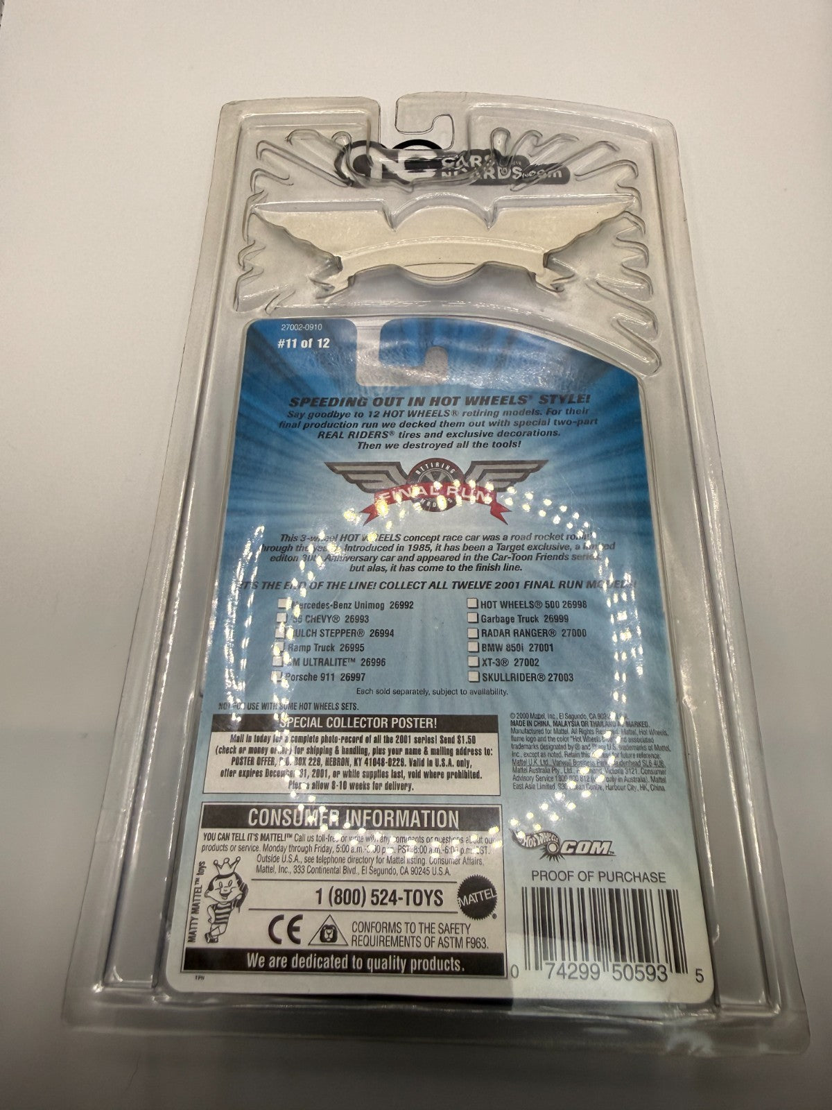 2001 Hot Wheels Final Run XT-3