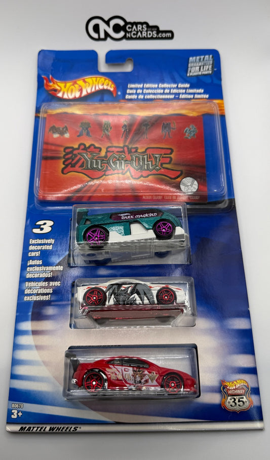 2001 Hot Wheels 3-Pack Yu-Gi-Oh! with Collector Guide (Card Crease)