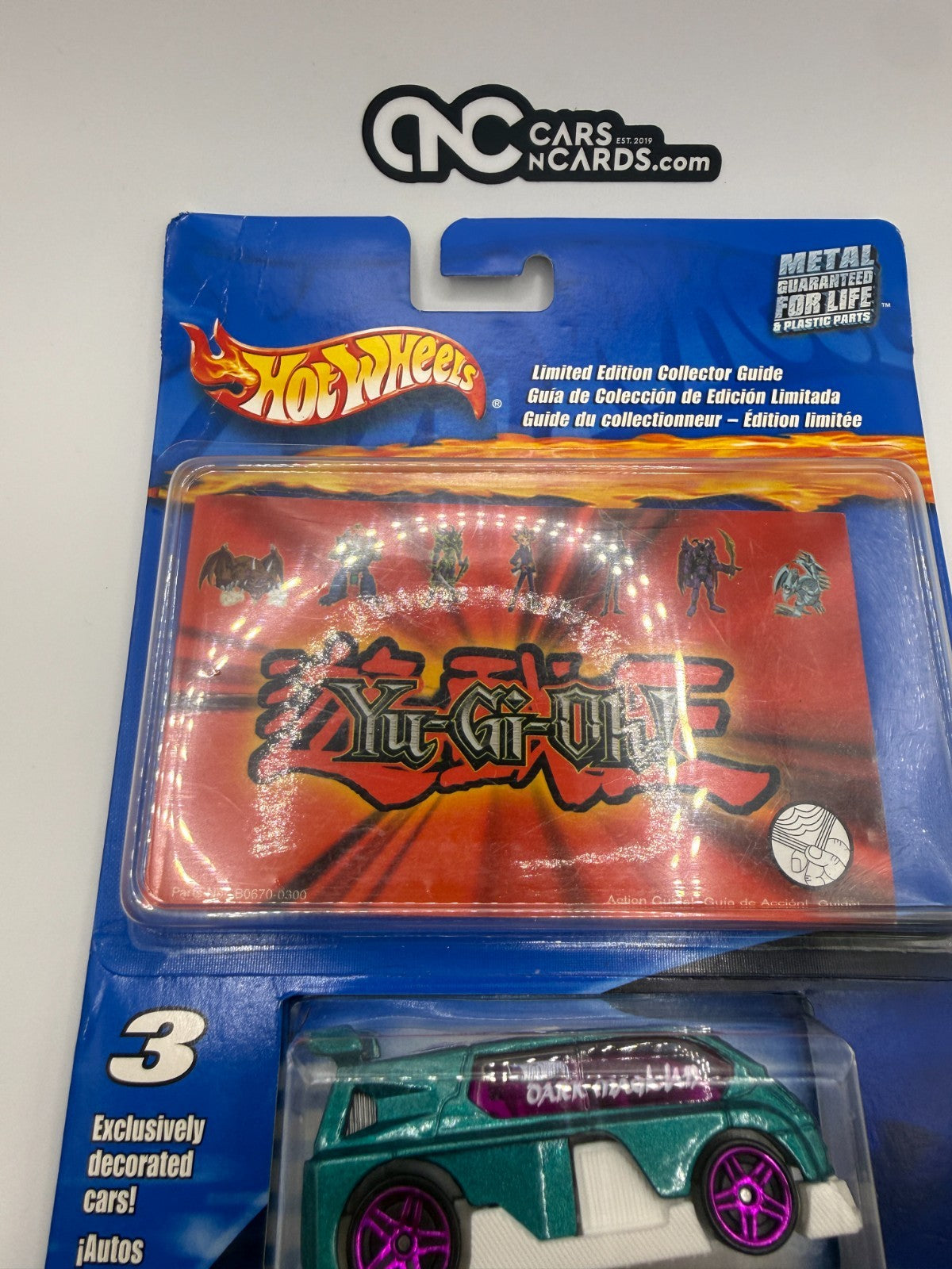 2001 Hot Wheels 3-Pack Yu-Gi-Oh! with Collector Guide (Card Crease)