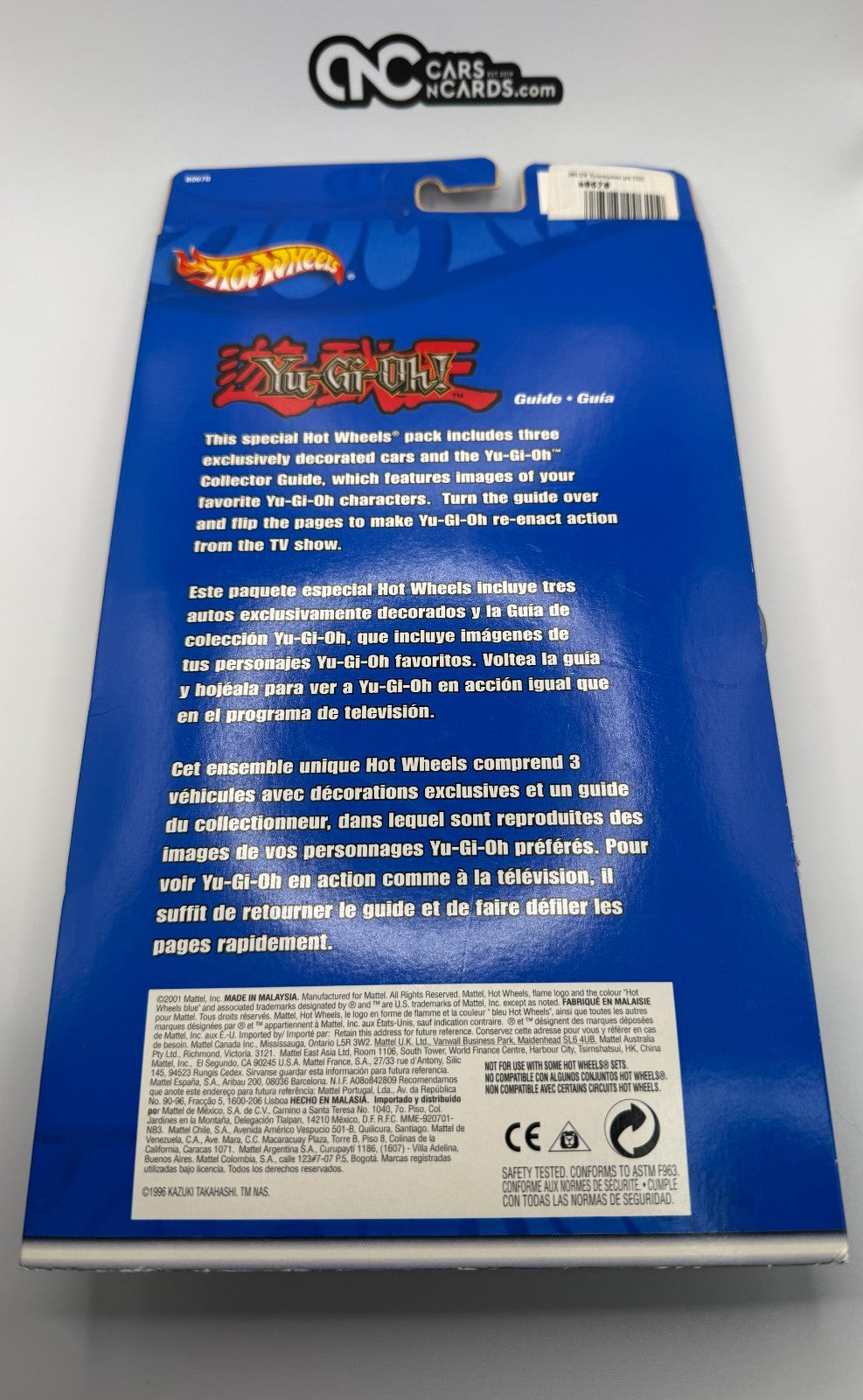 2001 Hot Wheels 3-Pack Yu-Gi-Oh! with Collector Guide (Card Crease)
