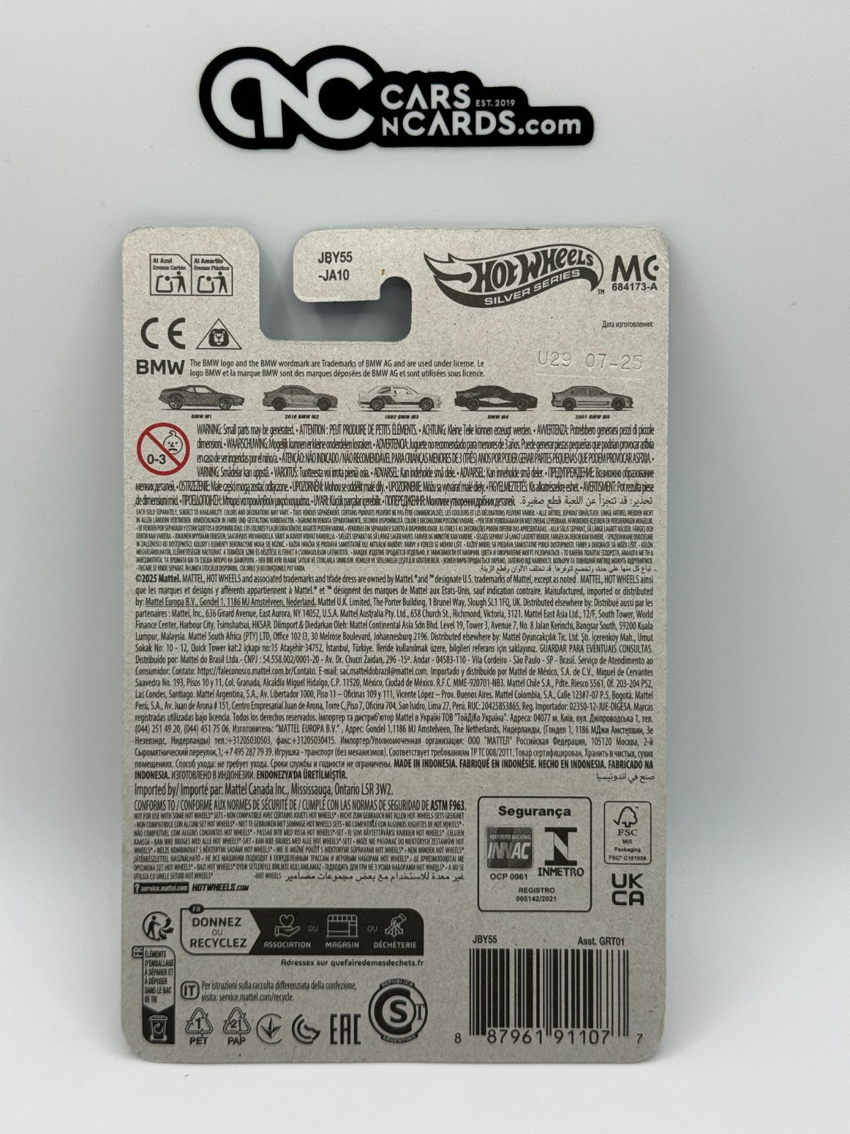 2025 Hot Wheels Silver Series BMW Series 2/5 2016 BMW M2 (Bent Corner)