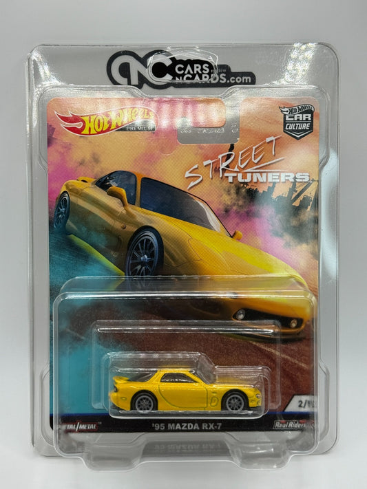 2019 Hot Wheels Premium Car Culture Street Tuners '95 Mazda RX-7 With Protector