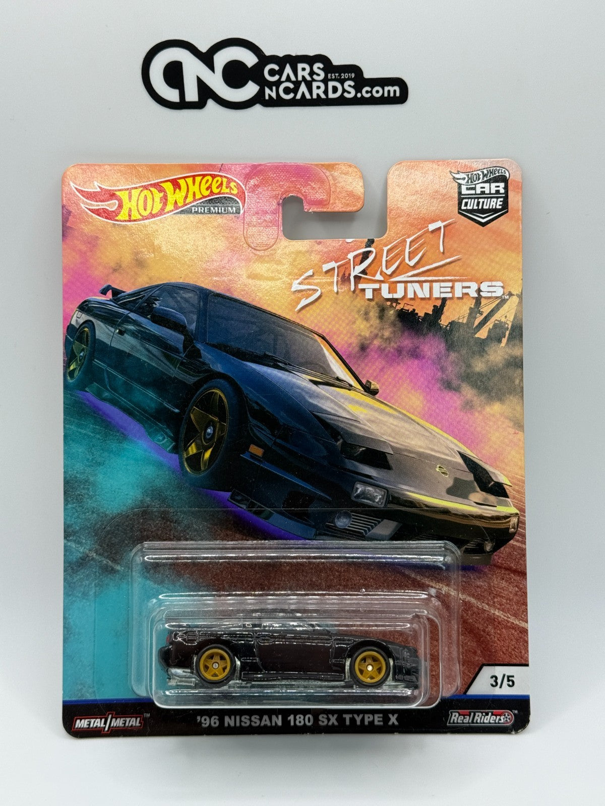 2019 Hot Wheels Premium Car Culture Street Tuners Nissan 180 SX W/Protector
