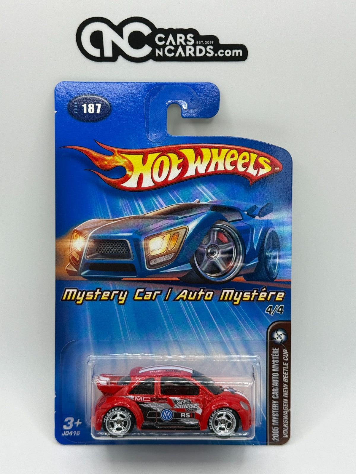 2005 Hot Wheels Mystery Car Volkswagen New Beetle Cup With Protector