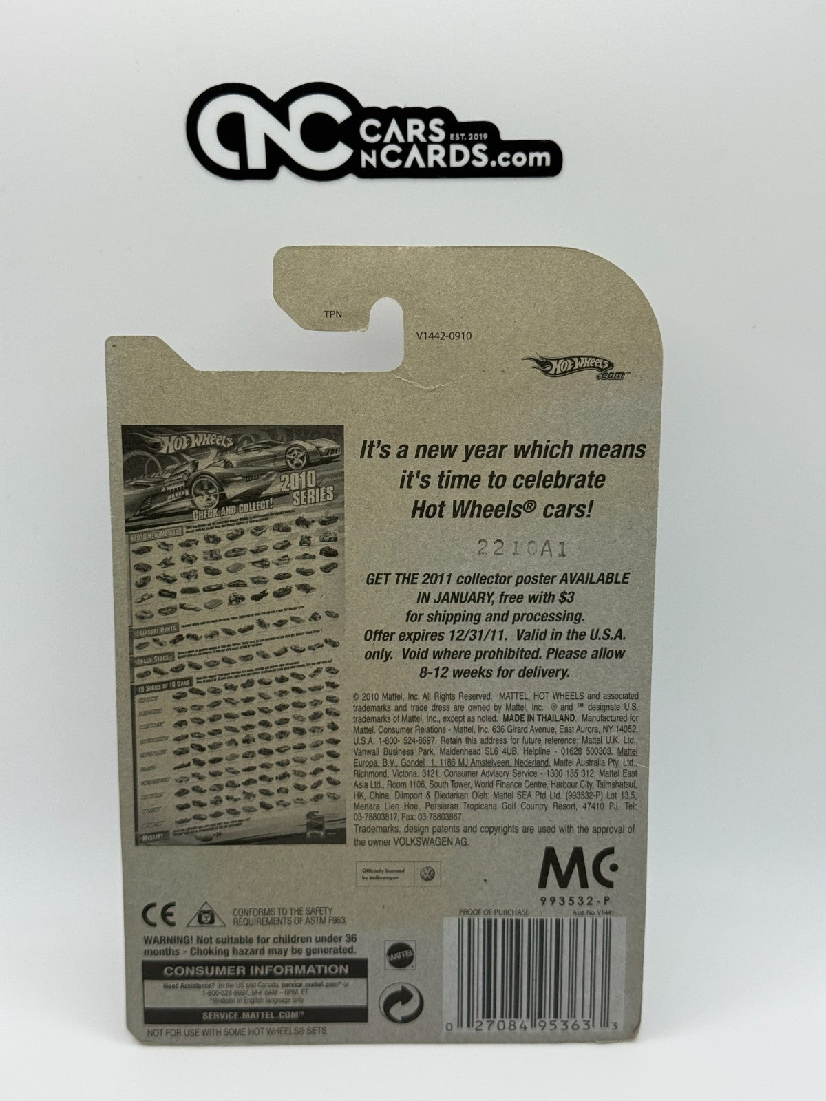 2011 Hot Wheels Happy New Year 2011 Volkswagen Drag Truck With Protector