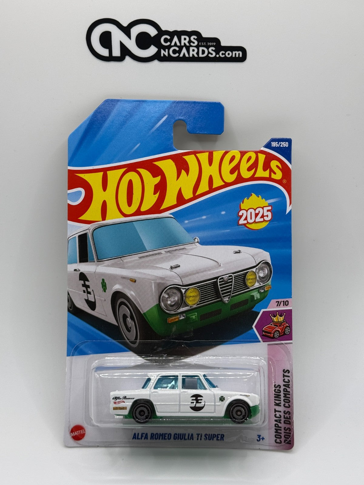 2025 Hot Wheels Compact Kings 7/10 Alfa Romeo Giulia TI Super White