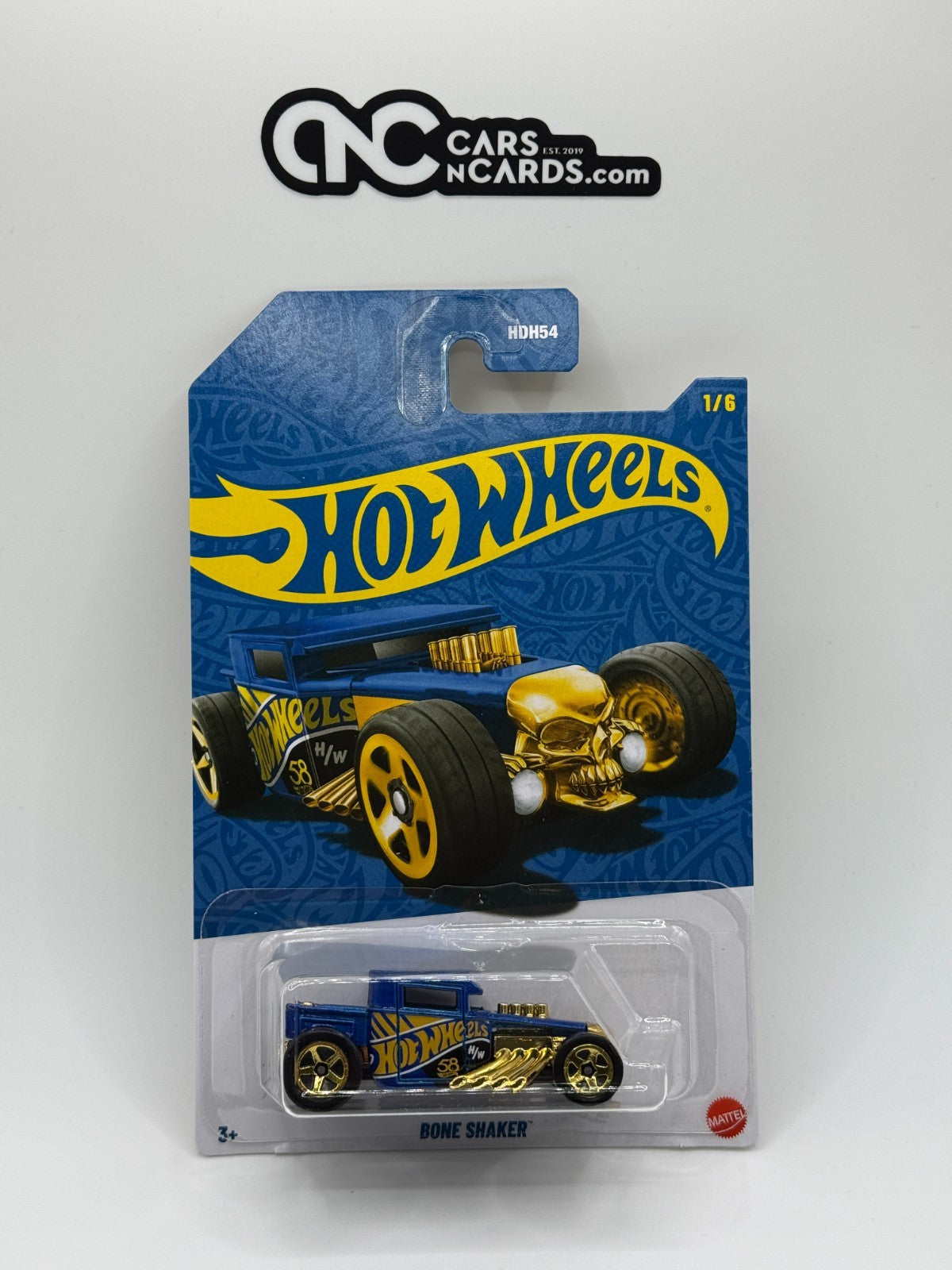 2025 Hot Wheels Pearl & Chrome 58th Anniversary Bone Shaker 1/6