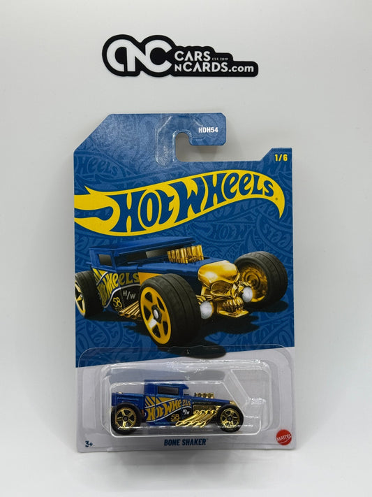 2025 Hot Wheels Pearl & Chrome 58th Anniversary Bone Shaker 1/6