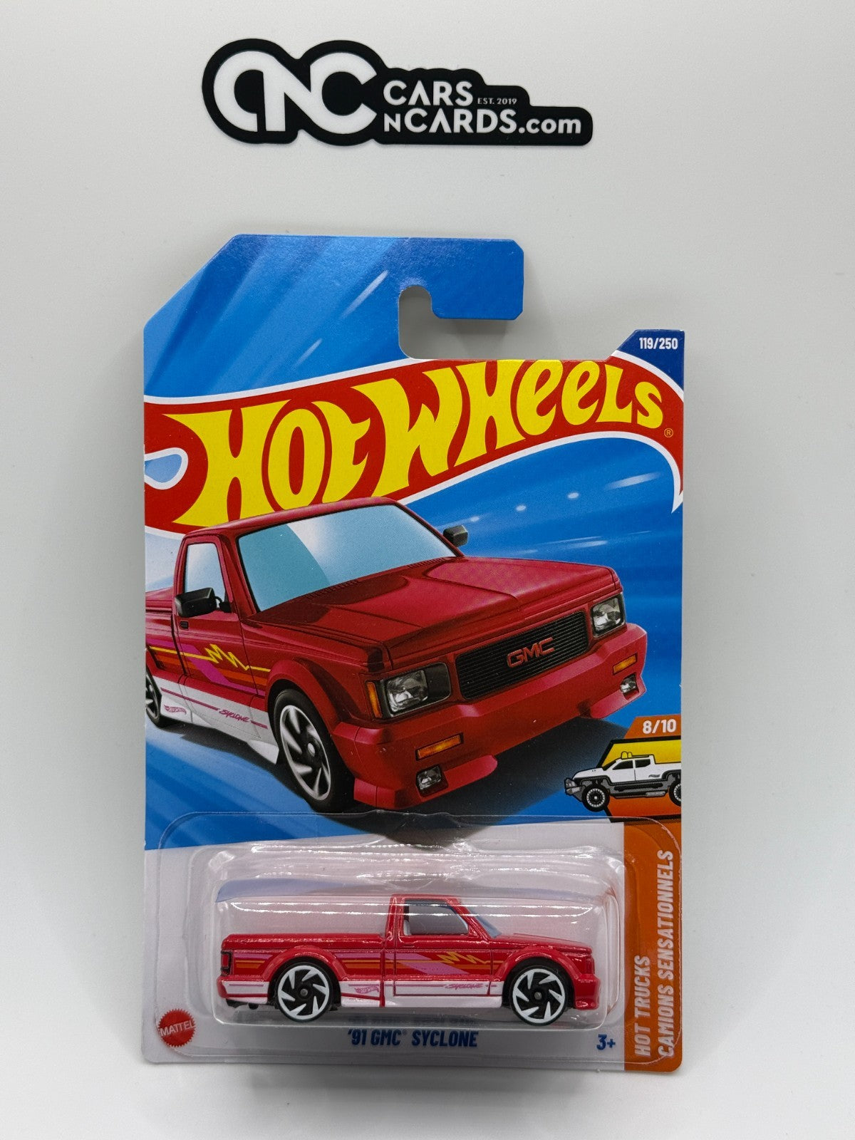 2025 Hot Wheels Hot Trucks 8/10 '91 GMC Syclone Red
