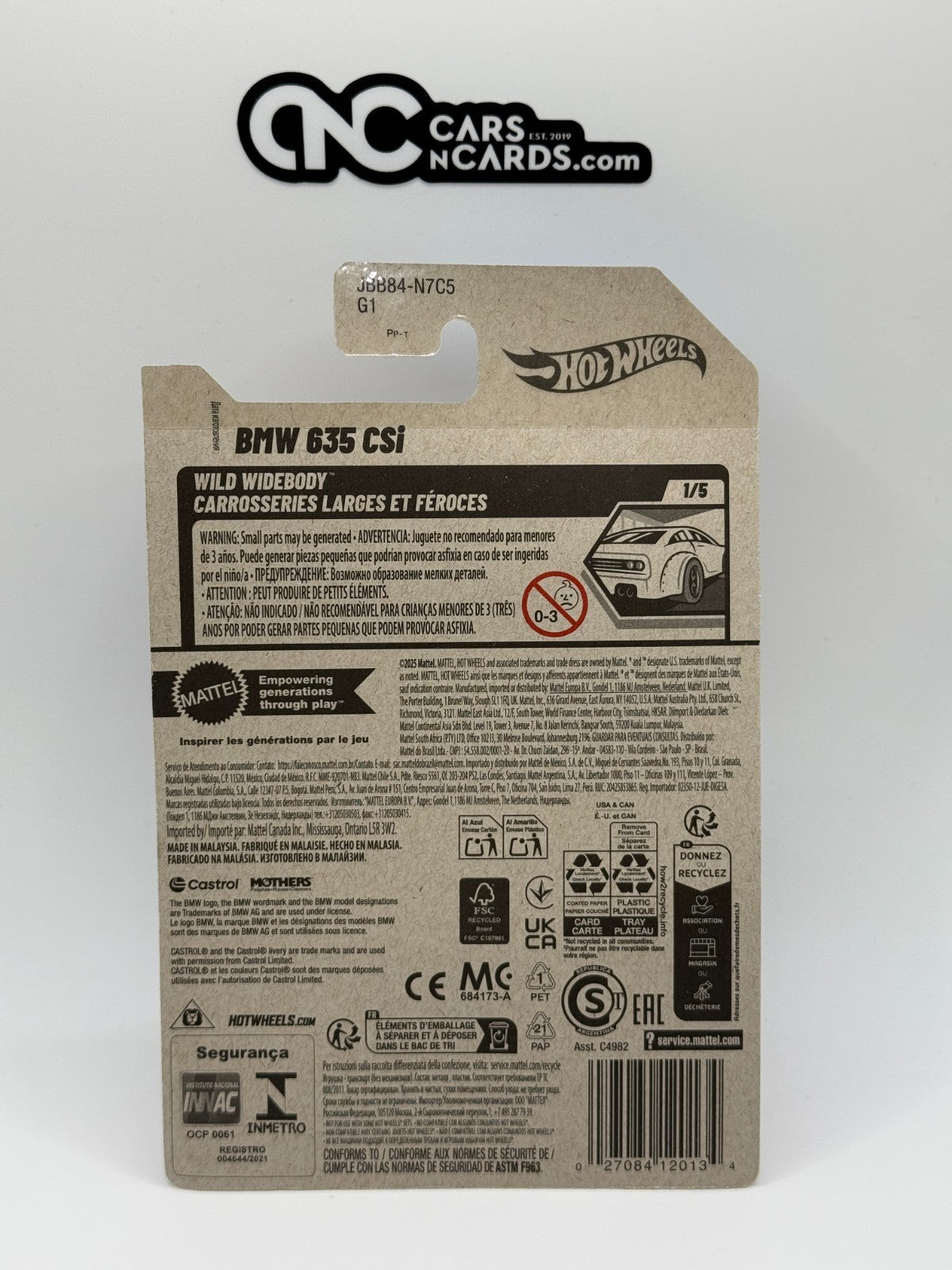 2025 Hot Wheels HW Wild Widebody 1/5 BMW 635 CSi Orange