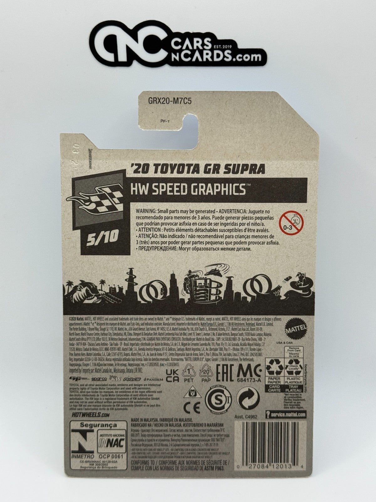 2021 Hot Wheels HW Speed Graphics 5/10 '20 Toyota GR Supra White