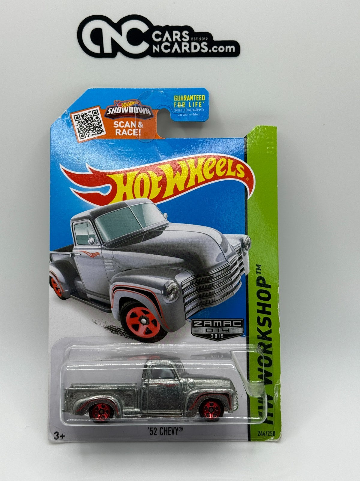 2015 Hot Wheels HW Workshop '52 Chevy Zamac (Card Damage)