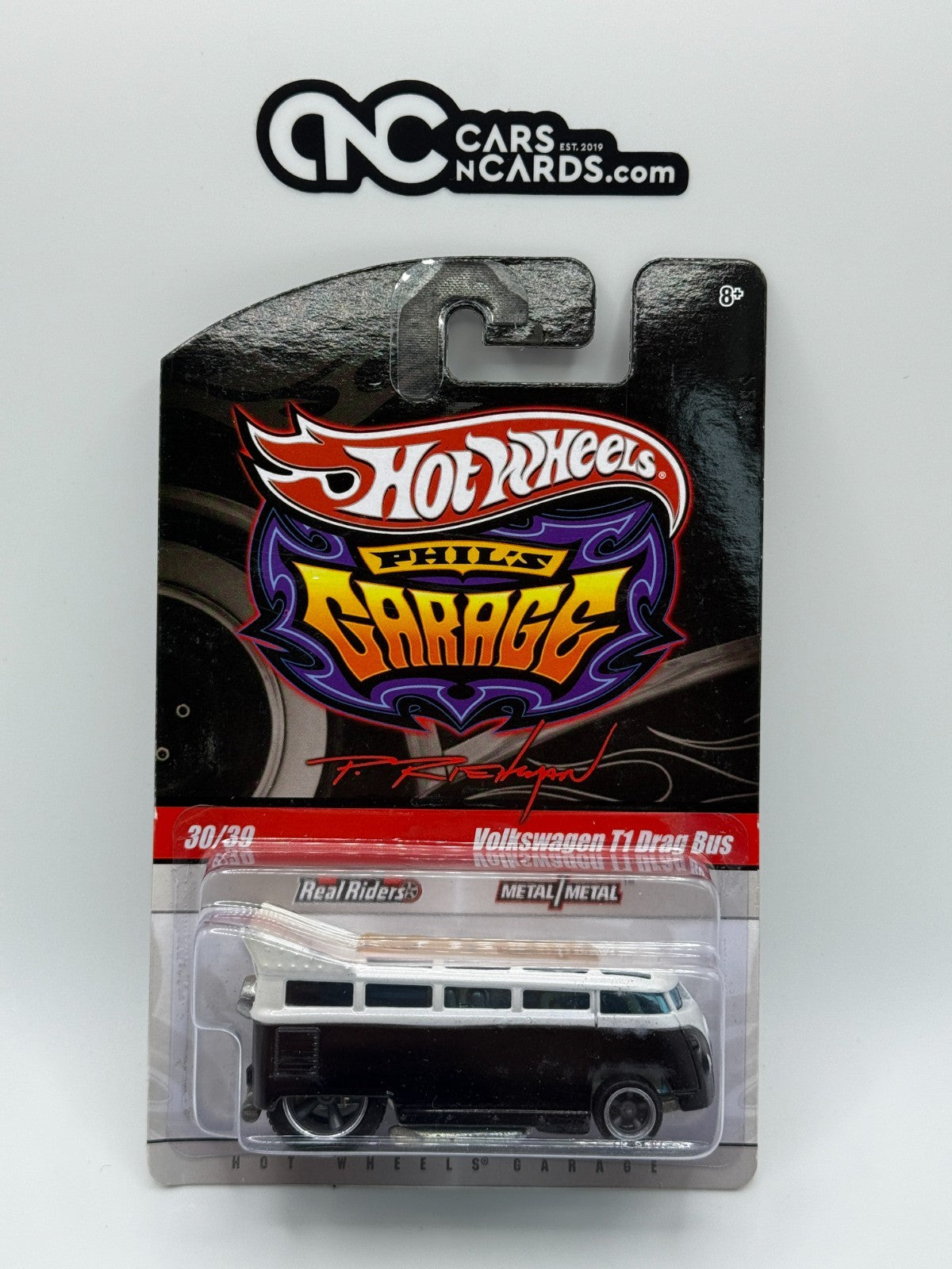 2009 Hot Wheels Phil's Garage 30/39 Volkswagen T1 Drag Bus With Protector