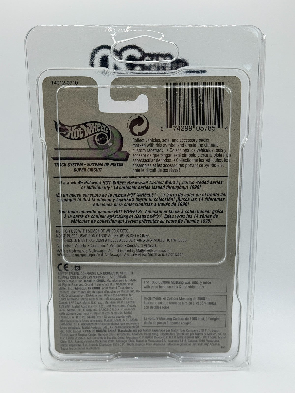 1996 Hot Wheels First Edition 6/12 VW Drag Bus With Protector