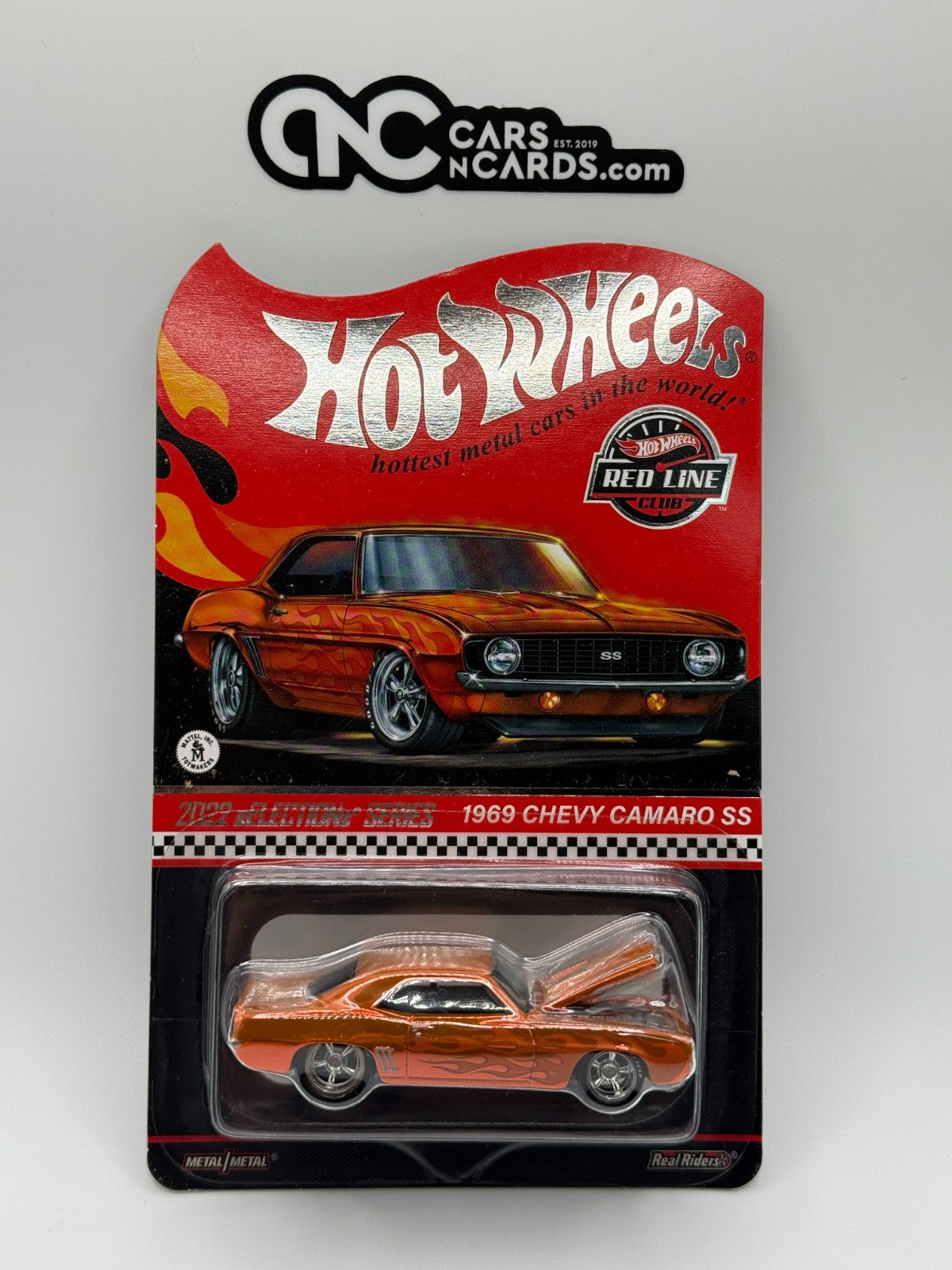 2022 Hot Wheels RLC sELECTIONs 1969 Chevy Camaro SS Orange With Protector