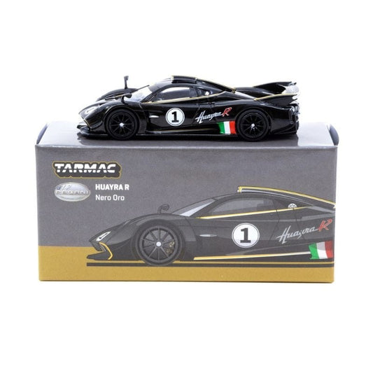 Tarmac Works Global64 Pagani Huayra R Nero Oro Open Box