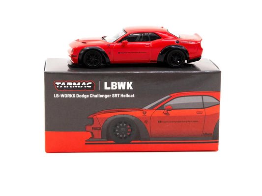 Tarmac Works Global64 LBWK LB-Works Dodge Challenger SRT Hellcat Red Open Box