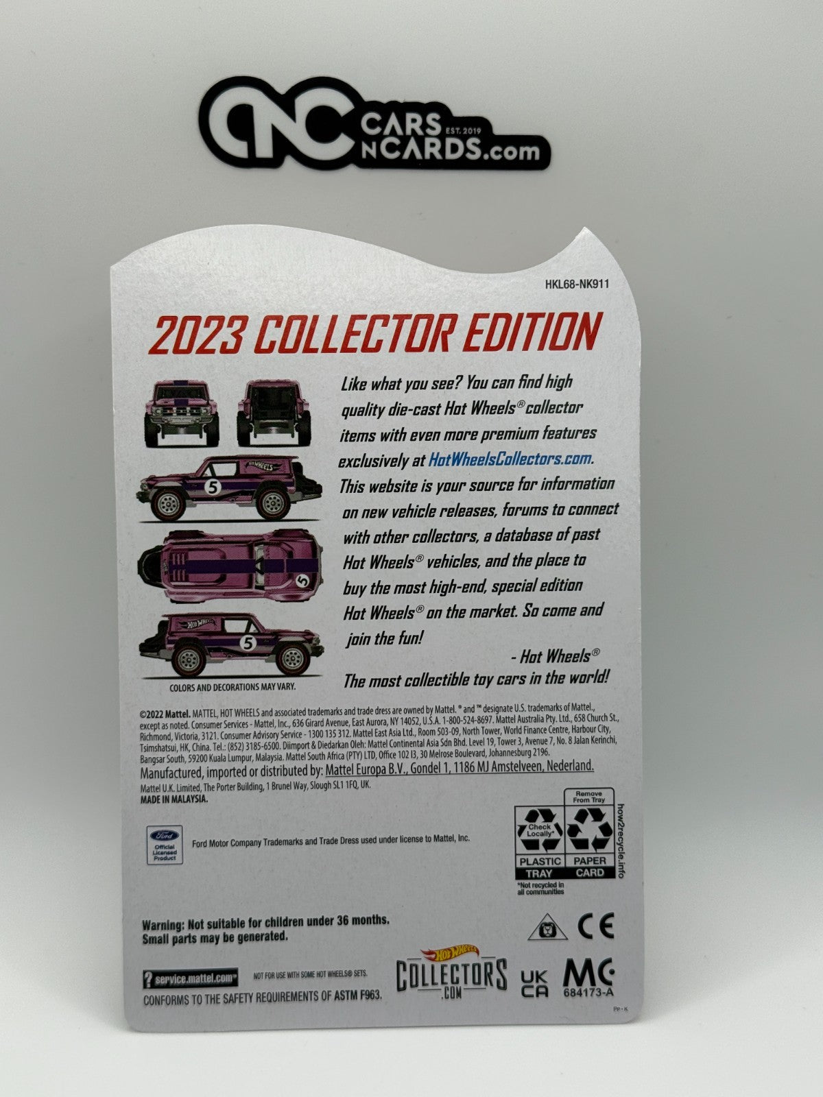 2023 Hot Wheels Mail In Ford Bronco R With Protector