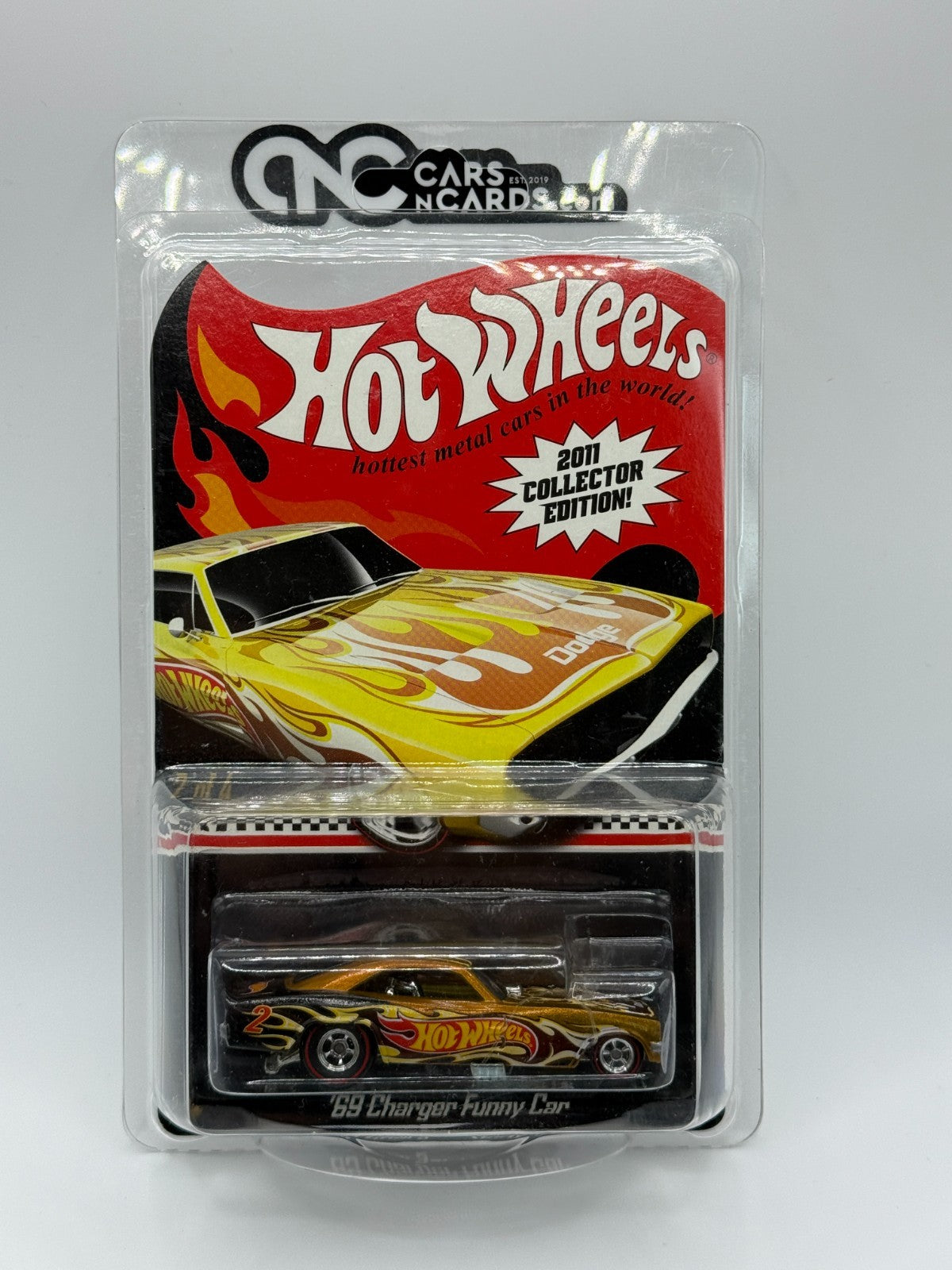 2011 Hot Wheels Mail In Collector Edition '69 Charger Funnny Car With Protector