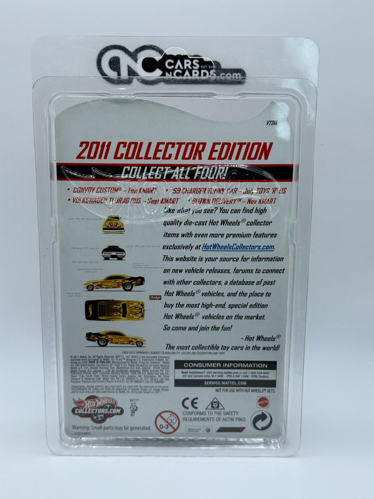 2011 Hot Wheels Mail In Collector Edition '69 Charger Funnny Car With Protector